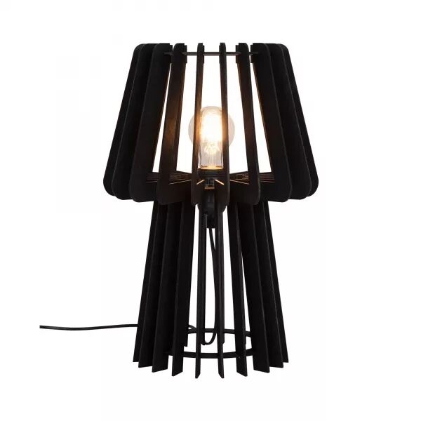 Lampe � poser - GROA - Bois - Noir -  E27 (2213155003)