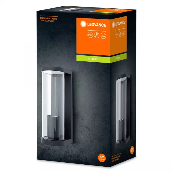 ldv endura classic tubular gris e27 ip44 ledvance applique cylindrique (4058075554450)