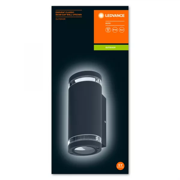 ldv endura classic updown beam gap gris gu10 ip44 ledvance applique (4058075554559)