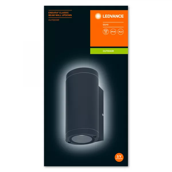 ldv endura classic updown beam gris gu10 ip44 ledvance applique (4058075554573)