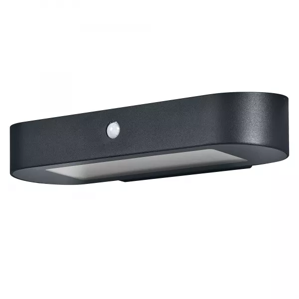 ldv endura style solar oval sensor 6w/3000k 540lm ip44 noir applique ledvance (4058075766228)