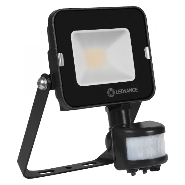ldv fl comp s sym100 10w/3000k 900lm ip65 noir projecteur sensor ledvance (4058075575226)