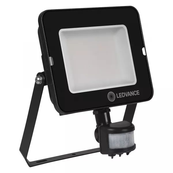 ldv fl comp s sym100 50w/3000k 4500lm ip65 noir projecteur sensor ledvance (4058075575301)