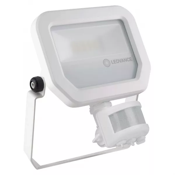 ldv fl pfm sym100 s 10w/3000k 1100lm ip65 100� blanc projecteur sensor ledvance (4058075460850)