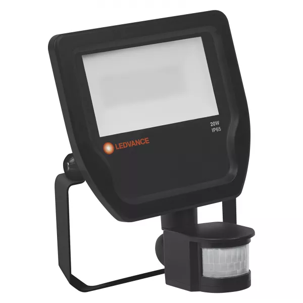 ldv fl sym 100 s 20w/3000k 2200lm ip65 100� noir projecteur sensor ledvance (4058075143531)