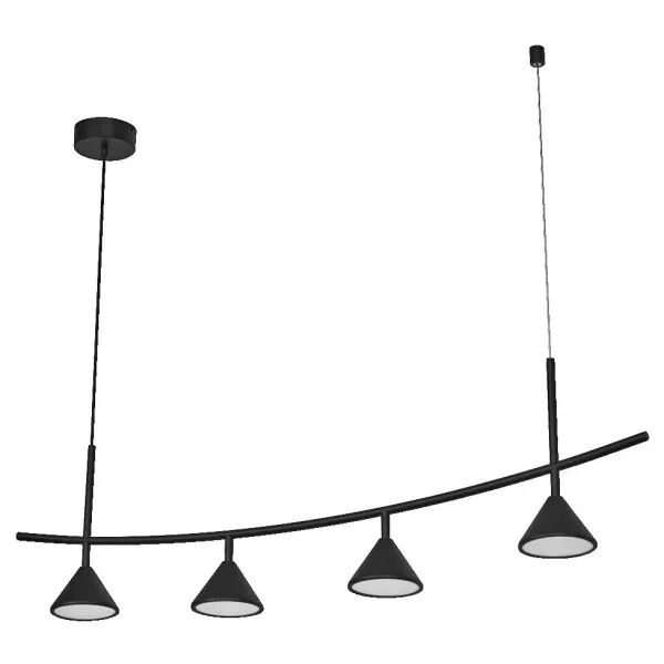ldv fuji pendant quattro 16w/3000k 620lm - suspension noire blanc chaud (4058075841864)