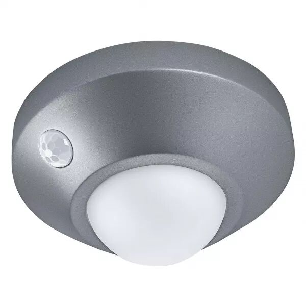 ldv nightlux ceiling argent 2w/4000k 105lm sur pile avec d�tecteur pir ledvance (4058075270855)