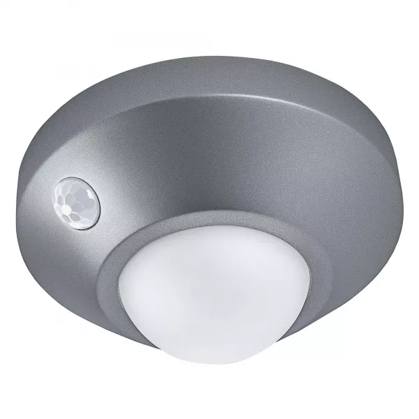 ldv nightlux ceiling argent 2w/4000k 105lm sur pile avec d�tecteur pir ledvance (4058075270855)
