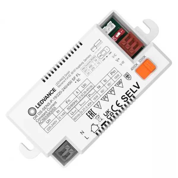ldv sf flat 19w - alimentation 220-240v 19w 450ma multi select hublot ledvance (4099854292859)