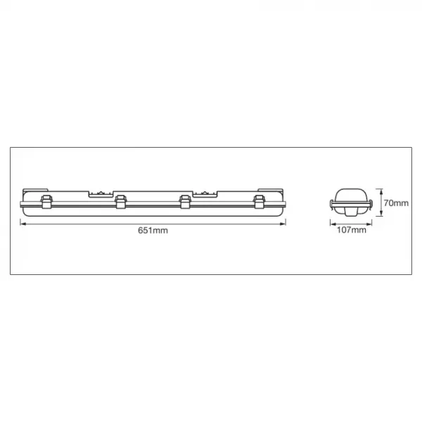 ldv submarine led 600 2x8w/4000k 1400lm ip65 etanche 2xtubes led ledvance (4058075303980)
