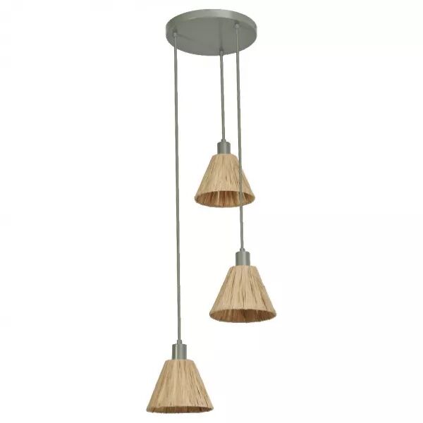 ldv susp. ronde trio d�co raffia � culot e27 vert - lampe non incluse ledvance (4058075838192)