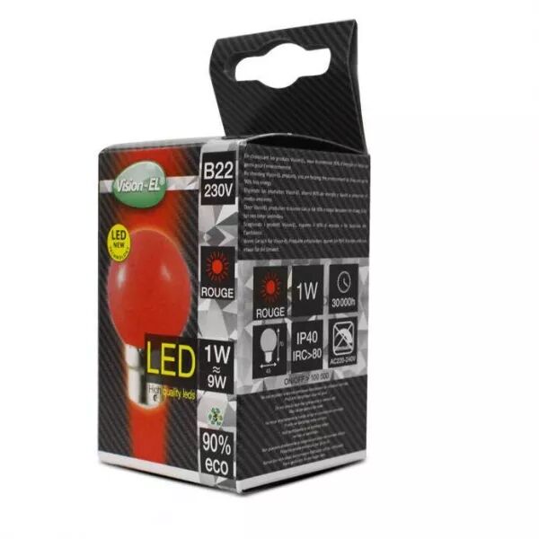 LED 1 W BULB B22 ROUGE BX (7642)