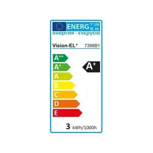 LED 3W E27 RGB + TEL BLISTER (7398B1)