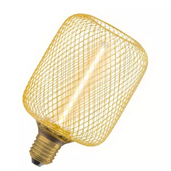 led osram cage dor�e cylindrique 100 filament droit gradable 3,5w 150lm 818 e27 (4058075840188)