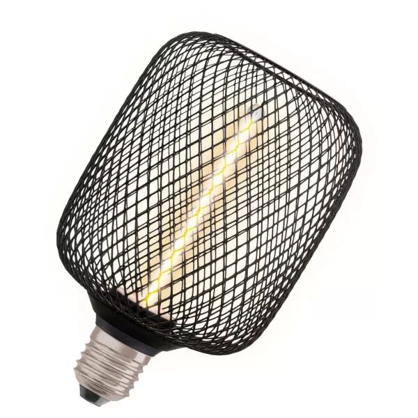led osram cage noire cylindrique 100 filament droit gradable 3,5w 110lm 818 e27 (4058075840263)