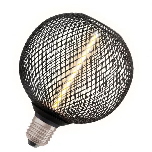 led osram cage noire globe 125 filament droit gradable 3,5w 110lm 818 e27 (4058075840249)