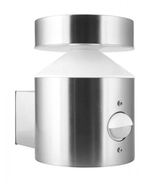 ledvance outdoor facade pole 6w/3000k inox ip44 sensor 360lm (4058075075115)