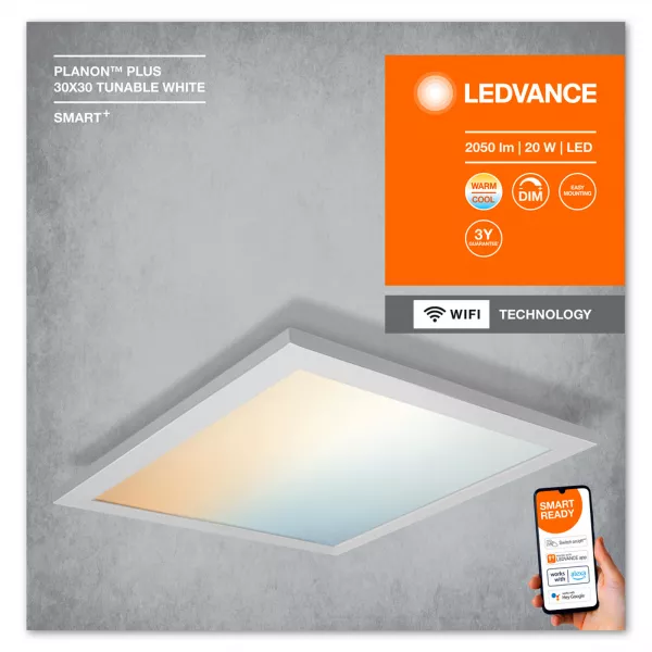ledvance smart+ wf planon plus 30x30 tw (4058075525313)