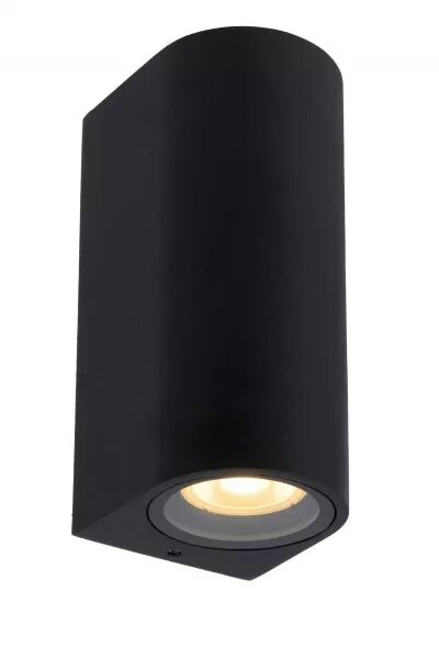 Lucide ZARO - Spot mural / Applique mural Int�rieur/Ext�rieur - 2xGU10 - IP44 - Noir (69801/02/30)