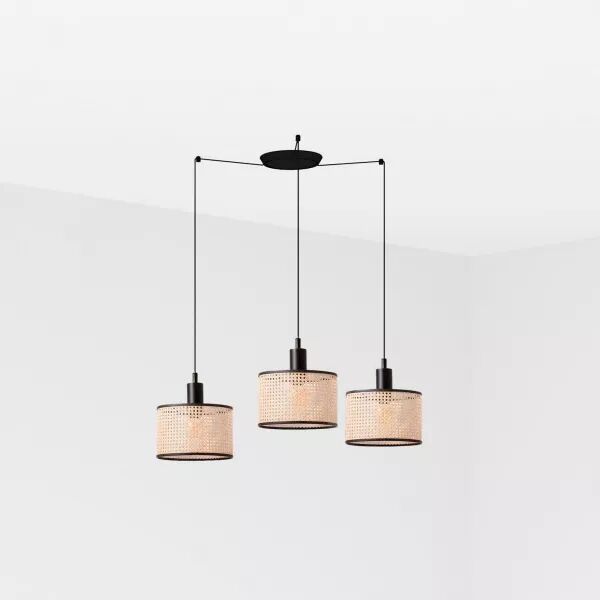 Mambo Lampe Suspension Noir/Rotin �210 (64314-47-3L)