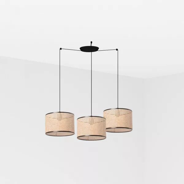 Mambo Lampe Suspension Noir/Rotin �320 (64314-48-3L)