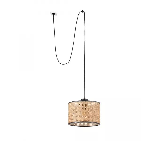 Mambo Lampe Suspension Noir/Rotin �320 (68604-48)