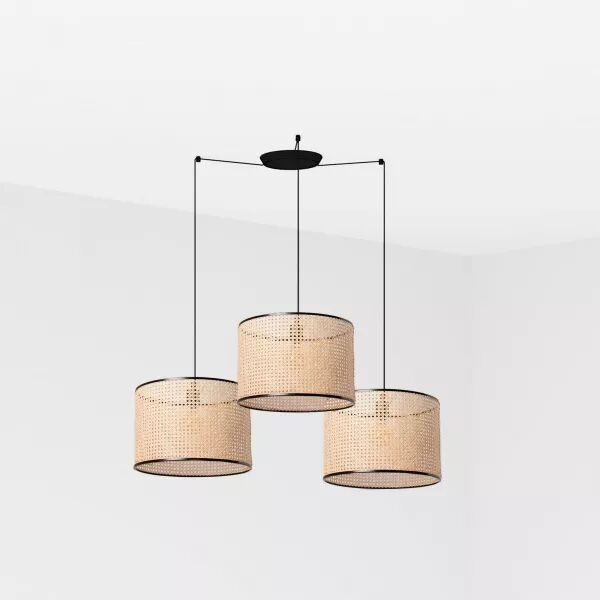 Mambo Lampe Suspension Noir/Rotin �450 (64314-49-3L)