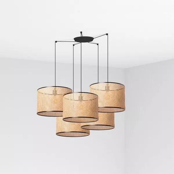 Mambo Lampe Suspension Noir/Rotin �450 (64314-49-5L)