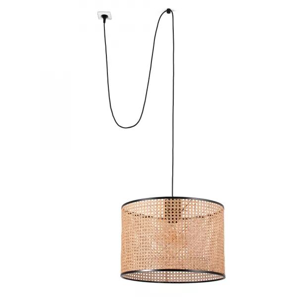 Mambo Lampe Suspension Noir/Rotin �450 (68604-49)