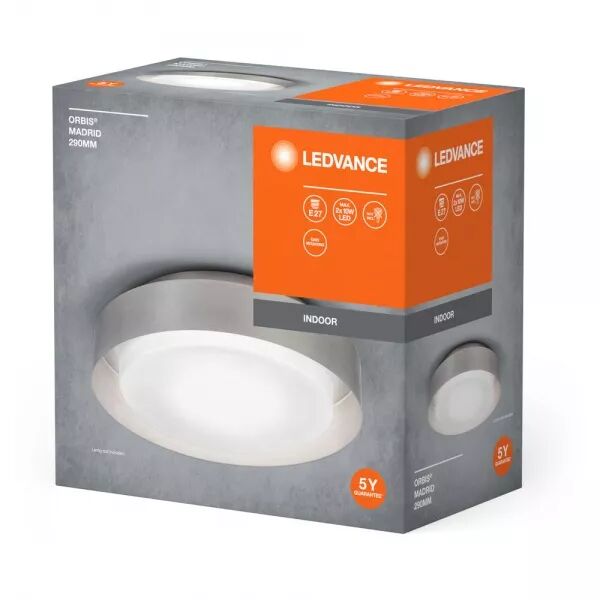 orbis madrid plafonnier 290mm 2xe27 nickel (4058075828902)