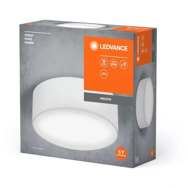 orbis paris plafonnier 300mm 1xe27 blanc (4058075828940)
