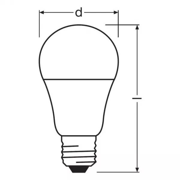 osram led cla75 827 depolie e27 10w 1060lm (4058075026995)