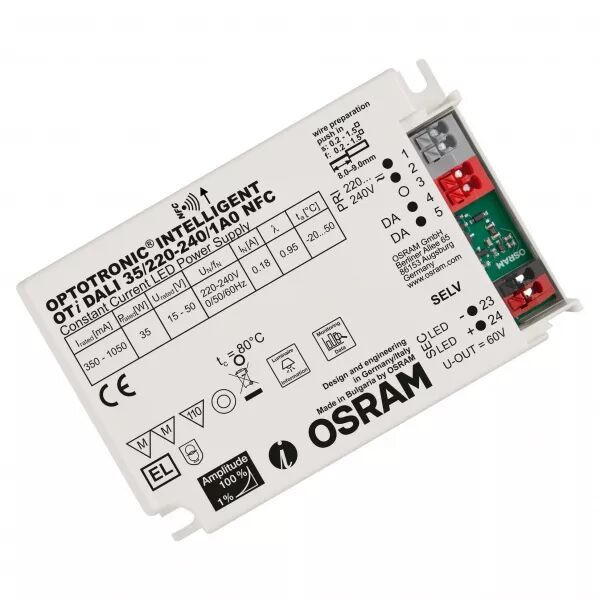 oti dali 35/220-240/1a0 lt2 nfc osram driver dali pour luminaires et modules led (4062172017923)