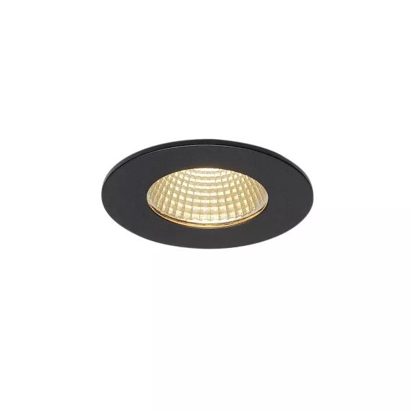 PIREQ IP encastr�, rond, noir mat, 9W, (1000256)