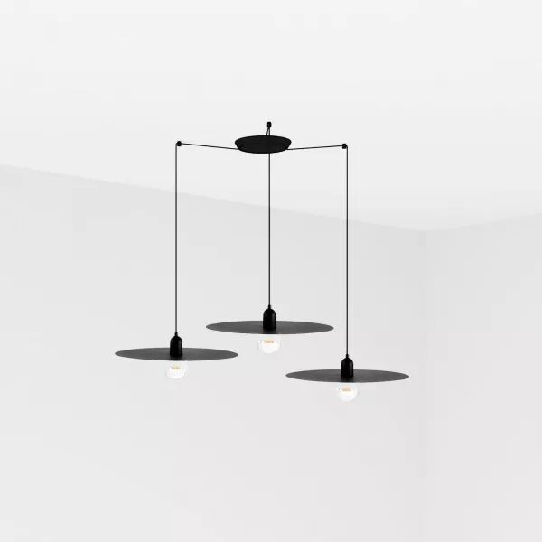 Plat Lampe Suspension Noire 3L (68145-3L)