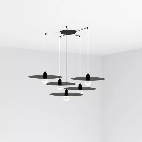 Plat Lampe Suspension Noire 5L (68145-5L)