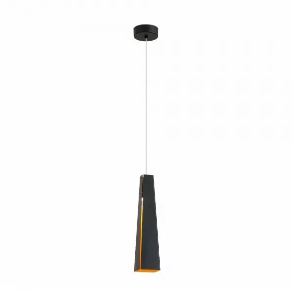 Pluma Led Lampe Suspension Noir Et Or (64172)