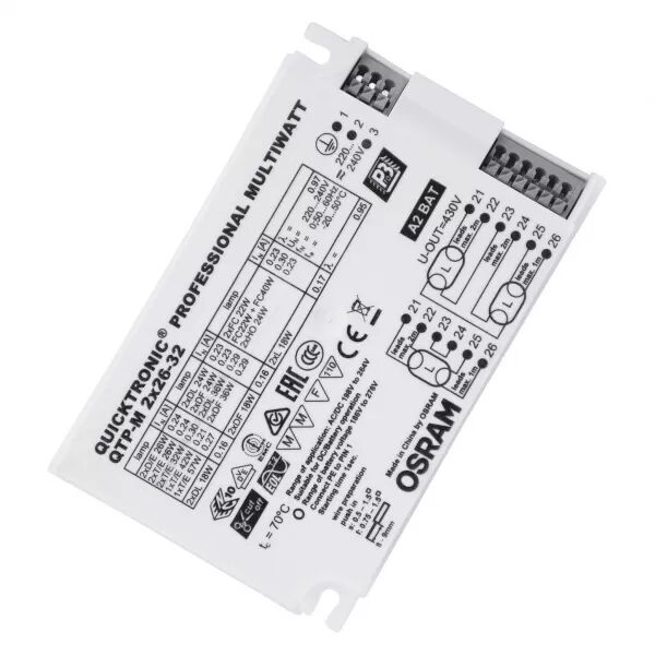 qt-m 2x26-32/230-240 s osram ballast �lectronique pour lampes cfl (4008321329158)