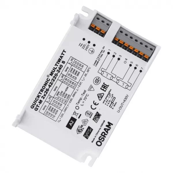 qt-m 2x26-42/220-240 s osram ballast �lectronique pour lampes cfl (4008321110022)