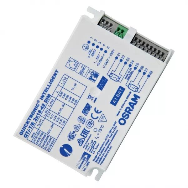 qti-t/e 2x18-42/220-240 dim osram ballast �lectronique dim pour lampes cfl (4008321060846)