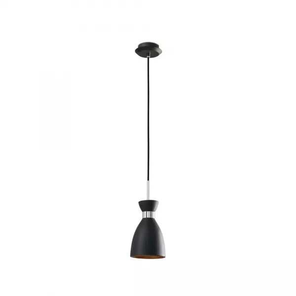 Retro Lampe Suspension Noire Et Cuivre (20050)