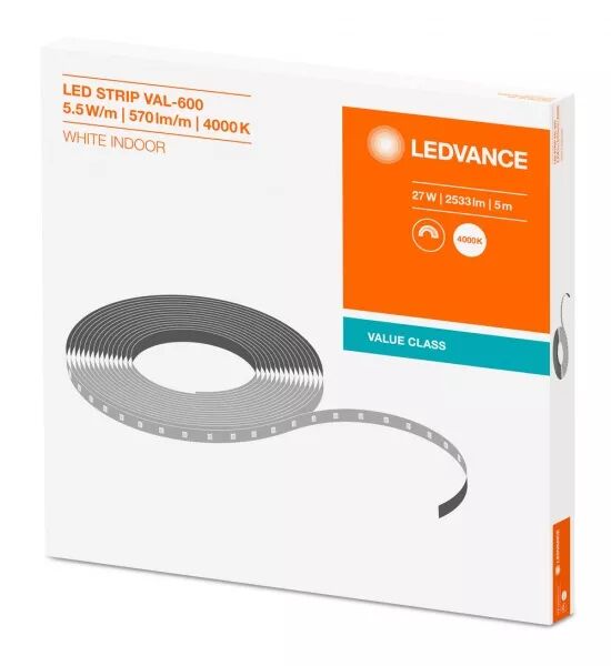 ruban led value 600lm/m 4000k irc80 rouleau de 5 m�tres (04058075296930)