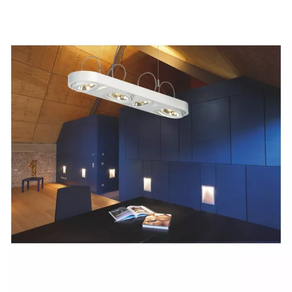 SLV - AIXLIGHT� R LONG, QRB111 suspension, ronde, blanche, 4xG53, max 4x50W (159071)