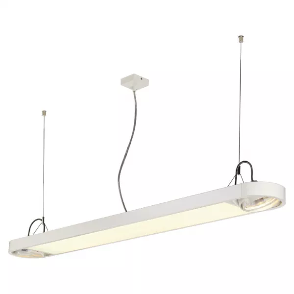 SLV - AIXLIGHT� R OFFICE, T5 39W suspension, blanche, 2xT5 39W + 2xGU10 max 75 (159091)