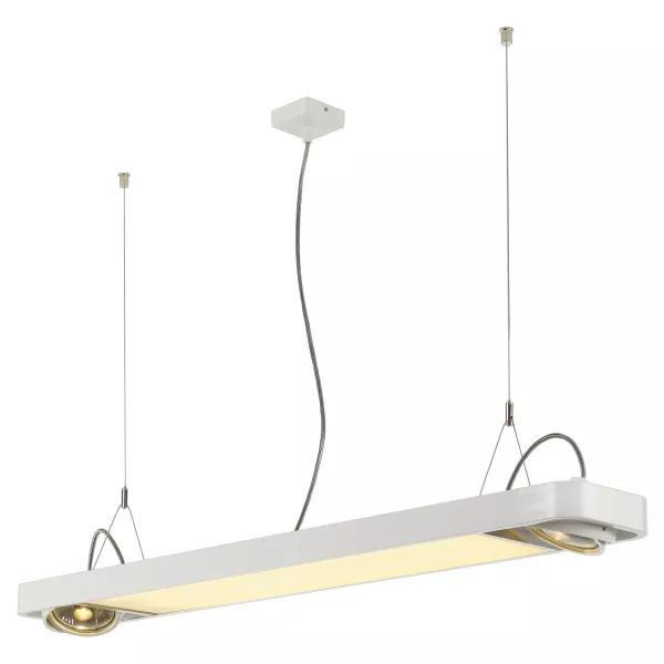 SLV - AIXLIGHT� R2 OFFICE LED, susp, blanc, LED + 2xES111, max 75W, 122,5cm (159131)