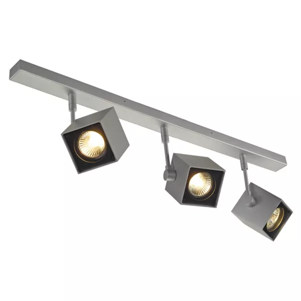 SLV - ALTRA DICE 3 plafonnier, gris argent/noir, 3x GU10, max 3x50W (151184)
