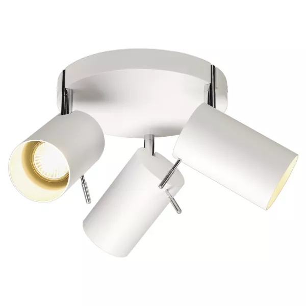SLV - ASTO TUBE, applique, pat�re ronde, blanc, 3xGU10 50W max. (147414)