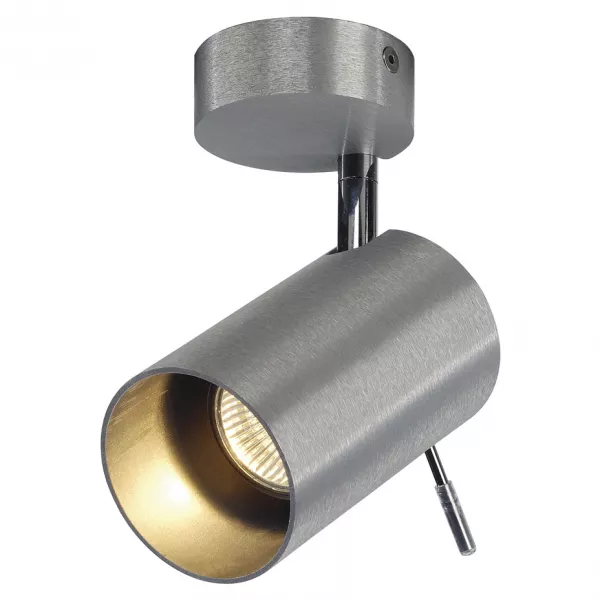 SLV - ASTO TUBE 1, applique et plafonnier, alu bross�, 1x GU10, max 75W (147421)