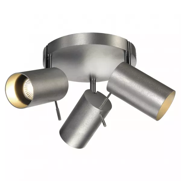 SLV - ASTO TUBE 3 ROND, applique, pat�re ronde, alu bross�, 3xGU10 50W max (147424)