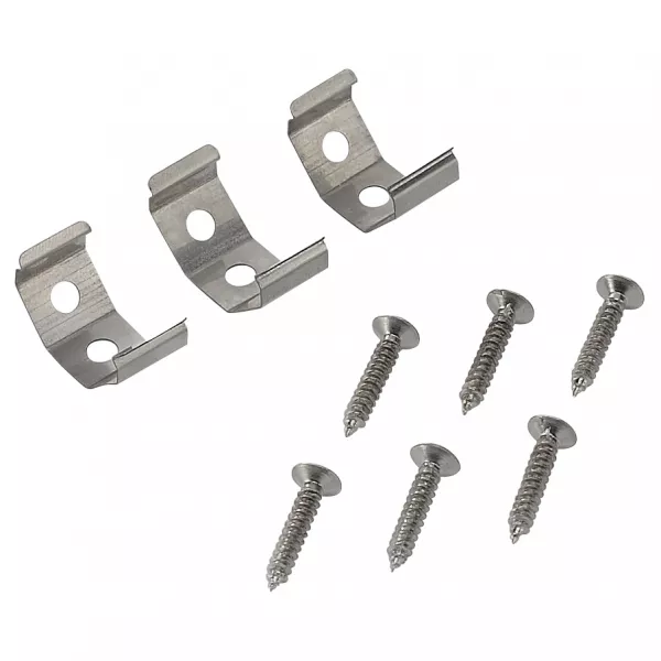 SLV - BATTEN LED, clips de fixation 45�, chrome, 3 pi�ces (631304)